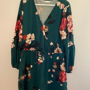 Maurices, XL, floral faux wrap dress